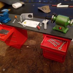 IMG_20200913_182250_0.jpg STL file Workbench Diorama, Vice, Grinder Tool, Screwdriver..・3D printing template to download