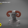 Horn1-Studio-3-copy.png 3D file Costume Horns collection 3 and mounting pins・3D printable design to download