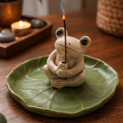 Frog Incense Holder STL File – Cute Frog Incense Burner