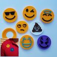 Emoji Snap Badge Set with Shirt.jpg STL file Emoji Snap Badge Set・3D printable model to download