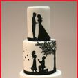 Torta casamiento.jpg Silhouettes for wedding cake - silhouettes wedding cake