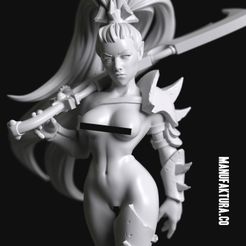 dm02c-01.jpg Archivo STL Dom Series 02c - Desnuda Sexy Elfo de las Sombras Bruja Guerrera con Espada・Diseño de impresión en 3D para descargar