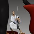 5.jpg Samurai Jack vs. Aku in 3D scale model/Diorama