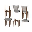 CH9-08.JPG Miniature side chairs and stool mockups 3D print model