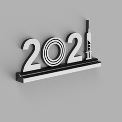 2021 v3.png Descargar archivo STL gratis 2021 GIMBAL (AÑO DE LA VACUNA) • Modelo para imprimir en 3D, I3d_uae