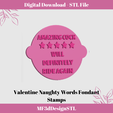 3.png Valentine Naughty Words Fondant Stamp Embosser | Polymer Clay Stamps | Icing stamps |