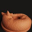 D21.47.jpg Sleeping Fox Tealight Holder STL | Woodland 3D Print | Cozy Art