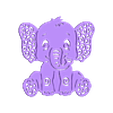 Brilliant Snicket-Lappi.stl BABY ELEPHANT WALL SCULPTURE 2D