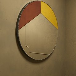 Mirror_4.png Designer mirror 800mm for interior Lilu model for production