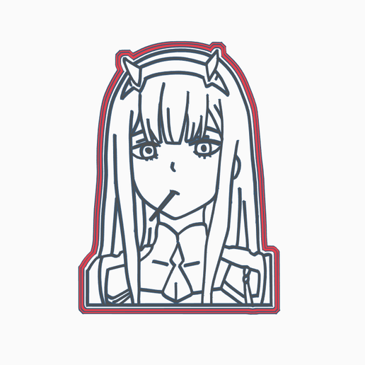 stl file zero two cookie cutter darling in the franxx template to download and 3d print cults