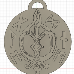 Skald-necklace-1.png STL file Skald / Viking bard NeckLace with Runes・Template to download and 3D print