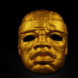 4.png Olmec Cosplay Face Mask 3D print model