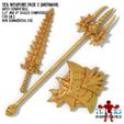 RBL3D_Sea_Weapons_2_-Merman-_0.jpg Fichier OBJ Pack d'armes de mer 2 "Mer-man" (épée, trident et bouclier)・Modèle pour impression 3D à télécharger