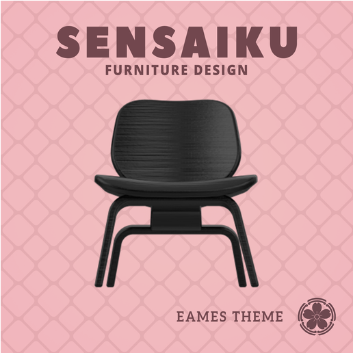 Miniature Replica 1:12 05. Eames DCW Chair for Miniature Dollhouse - Vitra - 3D Print Instant Download - Miniature Furniture Designer Series