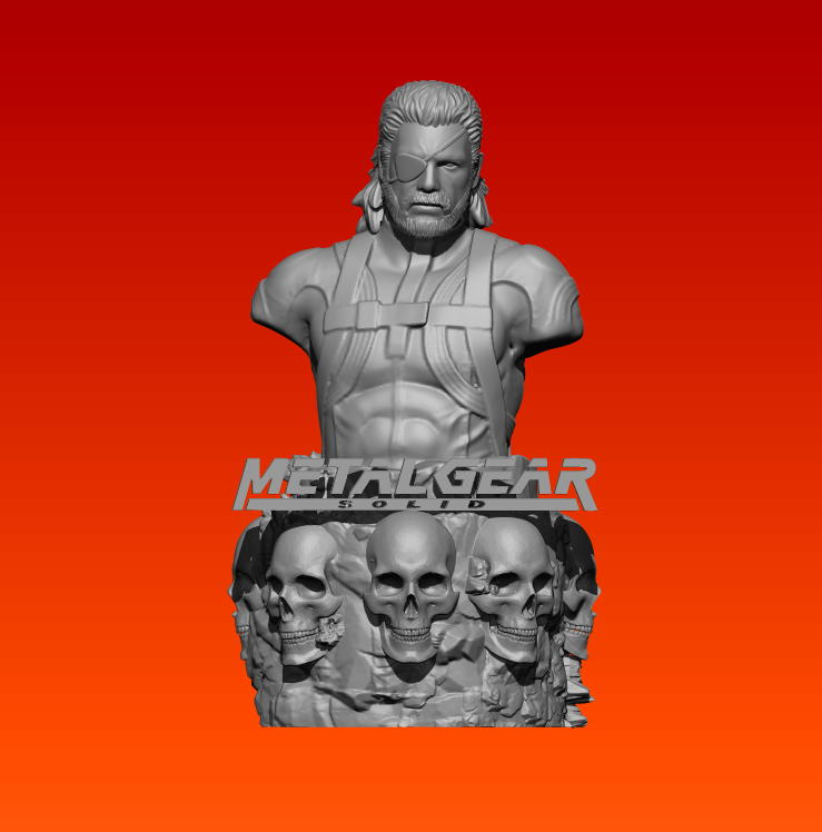 2.PNG OBJ file Metal Gear Solid : Snake Bust・3D printable design to download, Geralp