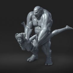 1.jpg Fichier STL ATTAQUE DE L'OGRE - NSFW - MINIATURE ÉROTIQUE ÉCHELLE 75 MM・Design pour imprimante 3D à télécharger