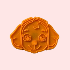 37.png STL file CUTTER AND STAMP SKYE - PAW PATROL - CUTTER COOKIES・3D printable design to download