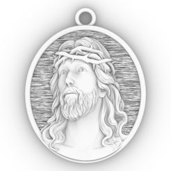 medalha-jesus1.jpg STL file medalha medal pingente religious Jesus Head・3D print model to download, XGuuHL