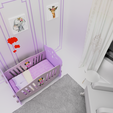 CUNA.png CRADLE - BED - BABY GIRL DESIGN - CNC - LASER CUTTING