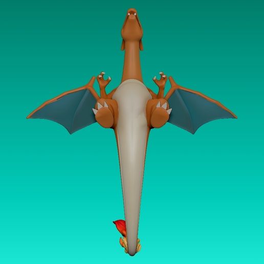 charizard-pokemon-figura-3d-abajo.jpg CHARIZARD FIGURE 3D - POKEMON