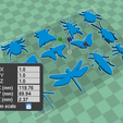 all12.png 12 pieces of beetles, insects, spiders, dragonfly, fly, cockroach, butterfly, bug beetle,