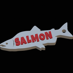 Perch.png salmon fish keychain / pendant