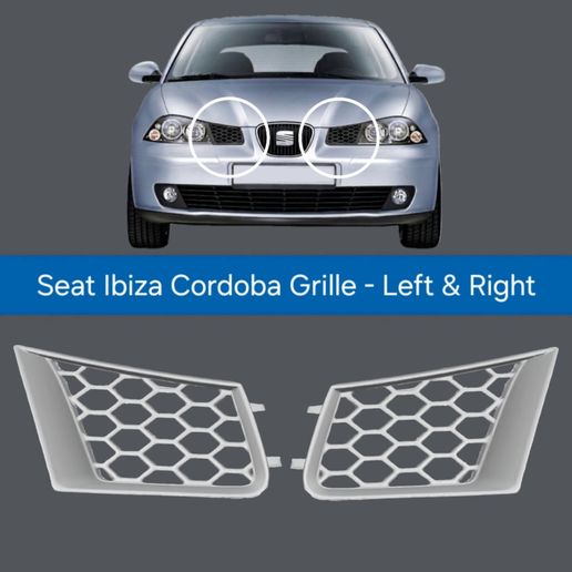 SEAT Ibiza Cordoba Front Left and Right Honeycomb grille - 2002-2009