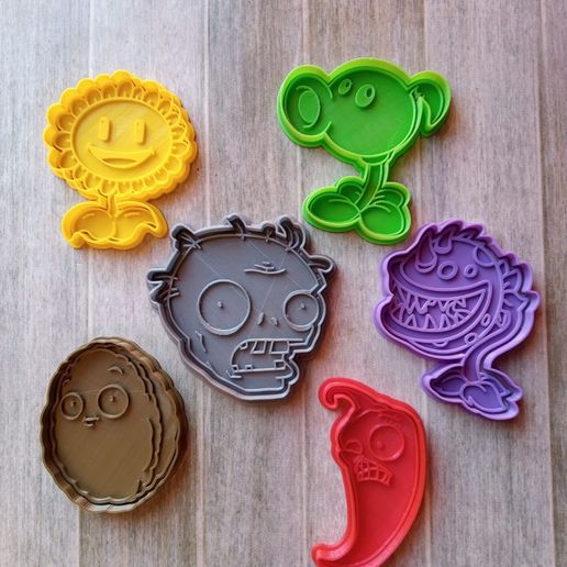 PLANTS VS. ZOMBIE KIT PACK X6 COOKIE CUTTER KIT 3D model