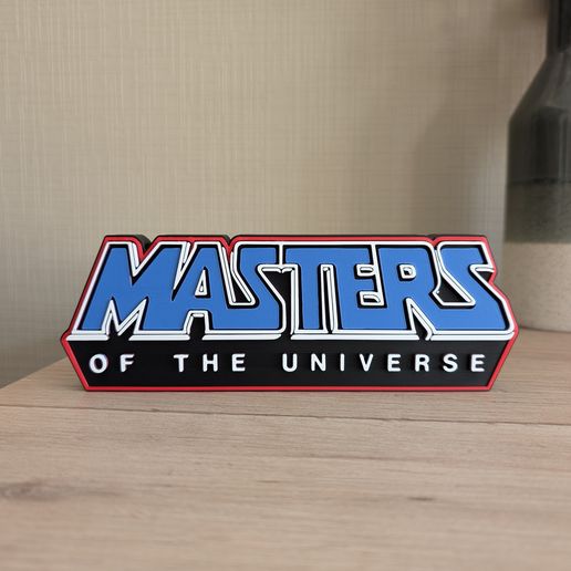 Masters of the universe logo sign design 80s