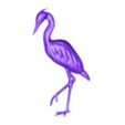 Garza.obj Heraldic relief heron
