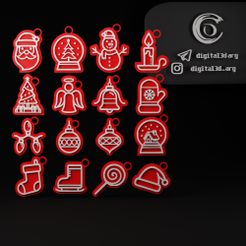 PACK-LLAVEROS-NAVIDEÑOS-01.jpg CHRISTMAS KEY CHAINS 🎅🎅 MEGAPACK X16