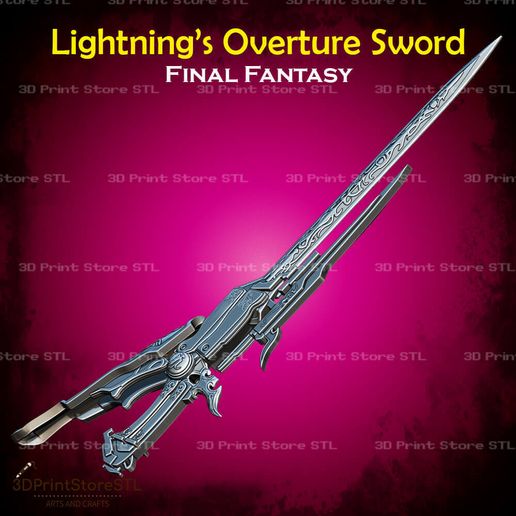 3.jpg Overture Espada Cosplay Final Fantasy - Archivo STL Modelo de impresión 3D