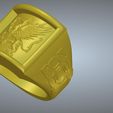 griffon-01.jpg A signet ring griffin  rg01 for 3d-print and cnc