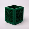Arabesque-Bloom-Planter.jpg Arabesque Bloom Planter - Decorative Succulent Holder with Intricate Arabesque Patterns