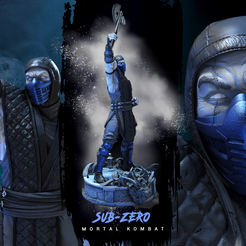 062623-Wicked-SubZero-Sculpture-Image-001.png Archivo 3D Escultura Wicked Video Game Sub Zero: Probada y lista para impresión 3D・Plan de impresión en 3D para descargar