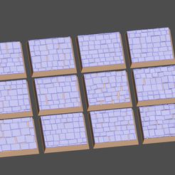 25mm-Tiles.jpg STL file 25mm Square Random Tile Base・3D print model to download