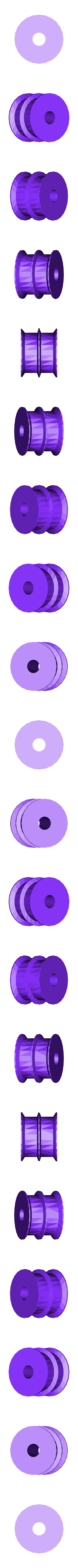 small_pulley_dual_roller_rev1_5.stl Small Pulley - No Bearings Needed