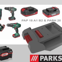X20_TEAM_TO_park1820V.jpg Download free STL file Parkside x20 to parkside 18v or 20v • 3D printer model, GLoureiro