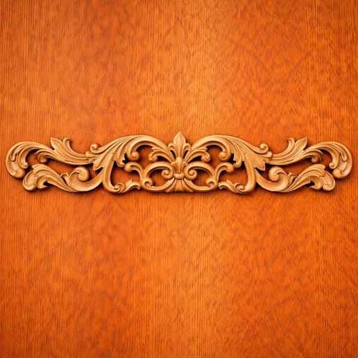 Baroque Acanthus Scroll Frieze STL | Decorative Furniture Border CNC Relief