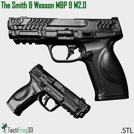 🩻 Smith & Wesson M&P 9 M2.0 – Full Size 1:1 3D Scan Replica