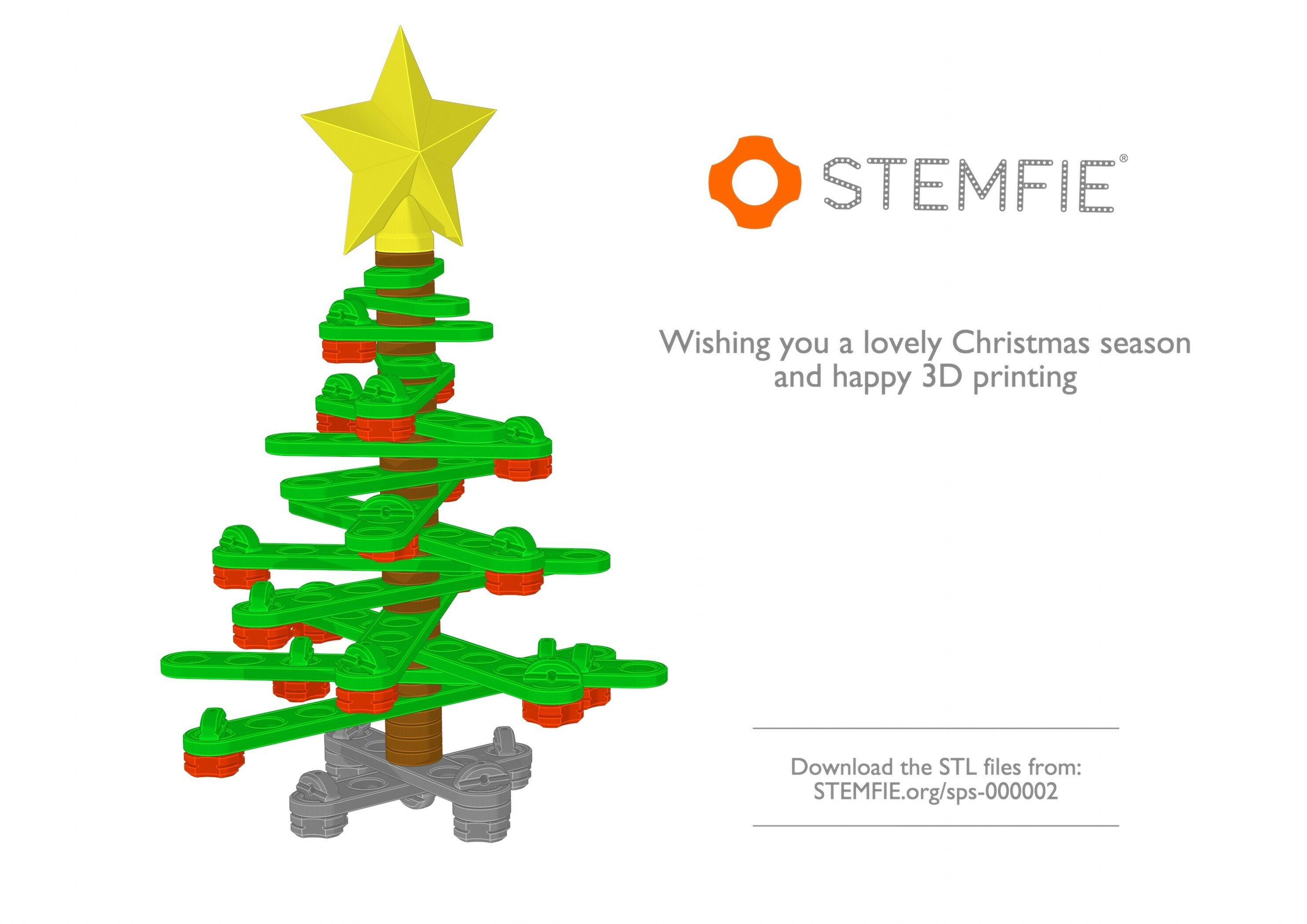 SPS-000002_Desktop_Christmas_Tree_assembly_step0_(stemfie.org)_main_rectangular_w_text.jpg 3MF-Datei STEMFIE Desktop Christmas Tree kostenlos herunterladen • 3D-Druck-Modell, Stemfie3D