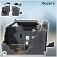 3.jpg Partially destroyed large brick building with passage arch and access stairs (11) - Modern WW2 WW1 World War Diaroma Wargaming RPG Mini Hobby