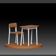 00.jpg SCHOOL CLASSROOM DESK CHAIR SET FOR STUDENT DIORAMA ANIME