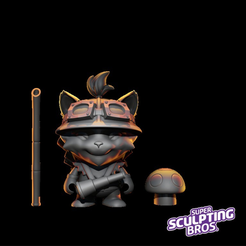 Capture d’écran 2017-10-03 à 14.42.14.png Archivo STL gratuito Teemo clásico (estilo de juguete urbano) de la liga de las leyendas・Objeto imprimible en 3D para descargar