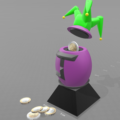 1.png Free STL file Piggy bank "joker egg"・3D printable model to download