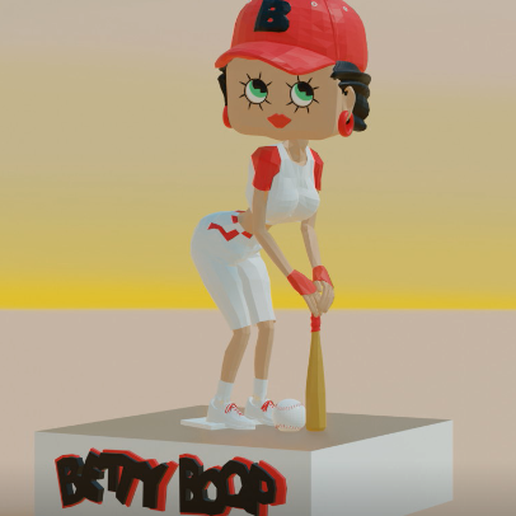 betty baseball 3D model