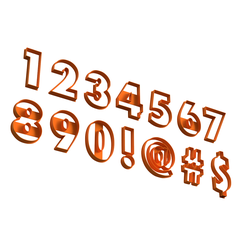 numeros-y-signos-cortantes.png Archivo STL cortador galletas numeros y numeros - cortador galletas signos y numeros・Modelo de impresora 3D para descargar