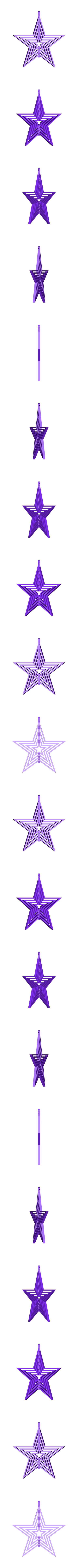 4star_hanging.stl Spinning Christmas Star