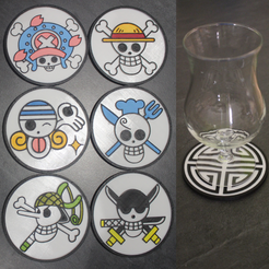 Sans-titre8.png Archivo STL 6 Posavasos One Piece 1・Objeto imprimible en 3D para descargar