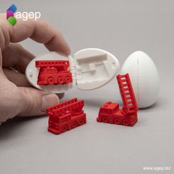 surprise_egg_fire_truck_instagram.jpg Free STL file Surprise Egg #5 - Tiny Fire Truck・Object to download and to 3D print, agepbiz